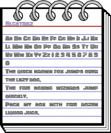 Alcatraz Regular animated font preview Alcatraz Regular animated font preview