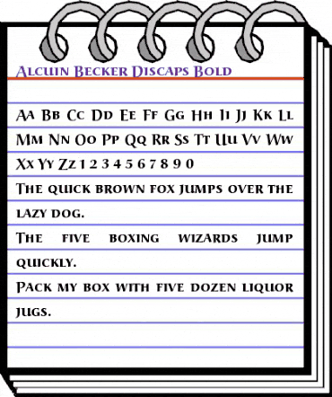 Alcuin Becker Discaps Bold Regular animated font preview Alcuin Becker Discaps Bold Regular animated font preview