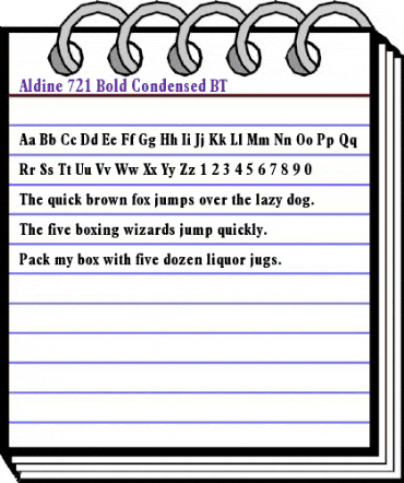 Aldine721 BdCn BT Bold animated font preview Aldine721 BdCn BT Bold animated font preview