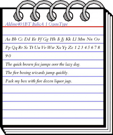 Aldine 401 Italic animated font preview Aldine 401 Italic animated font preview