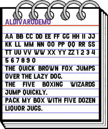 Aldivaro Demo Regular animated font preview