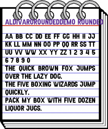 Aldivaro Rounded Demo Rounded animated font preview
