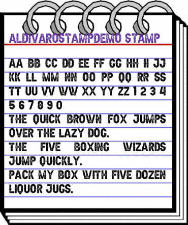 Aldivaro Stamp Demo Stamp animated font preview