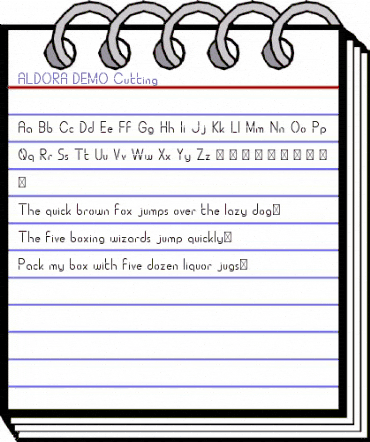 ALDORA DEMO Cutting Regular animated font preview ALDORA DEMO Cutting Regular animated font preview