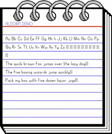 ALDORA DEMO Regular animated font preview ALDORA DEMO Regular animated font preview