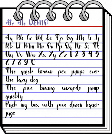 Ale Ale DEMO Regular animated font preview