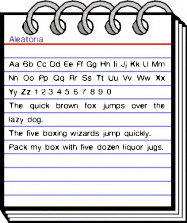 Aleatoria Regular animated font preview Aleatoria Regular animated font preview