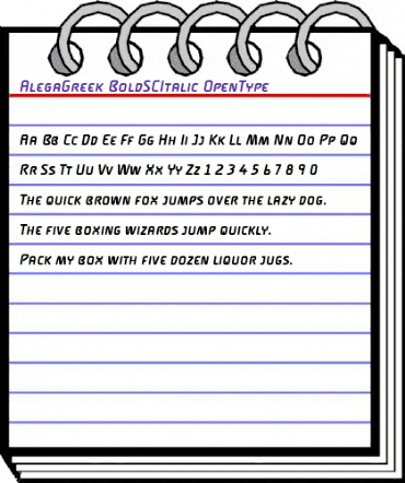 AlegaGreek-BoldSCItalic Regular animated font preview AlegaGreek-BoldSCItalic Regular animated font preview