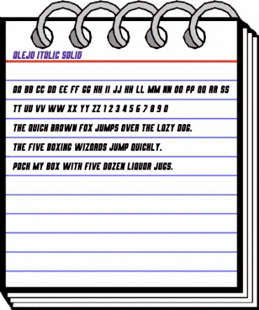 Alejo Solid Italic animated font preview Alejo Solid Italic animated font preview