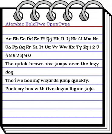 Alembic BoldTwo animated font preview