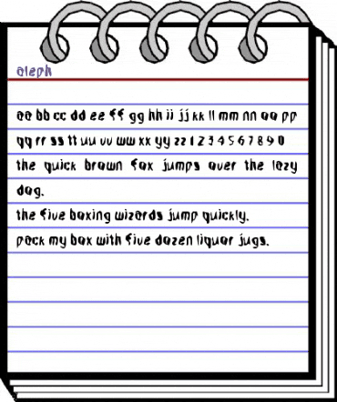 Aleph Regular animated font preview