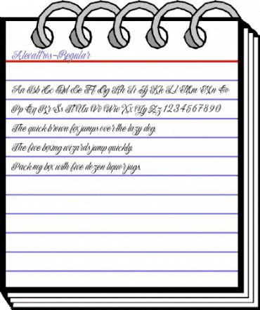 Alevattros Regular animated font preview Alevattros Regular animated font preview