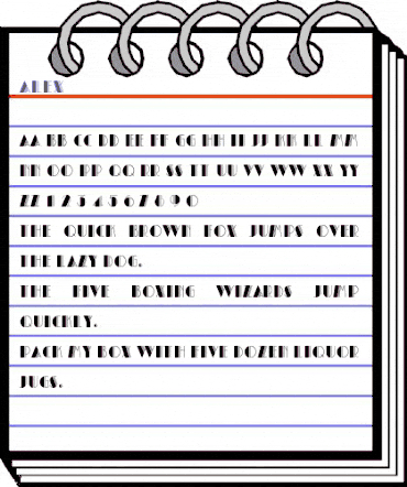 Alex Regular animated font preview