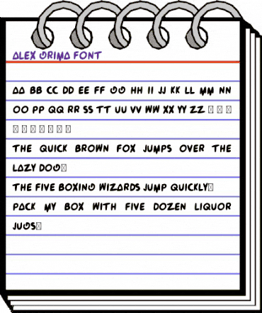 Alex Grima Font Regular animated font preview