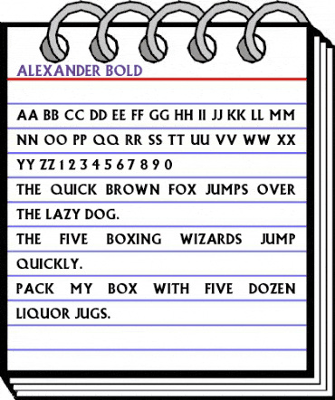 Alexander Bold animated font preview Alexander Bold animated font preview