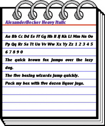 AlexanderBecker-Heavy Italic animated font preview AlexanderBecker-Heavy Italic animated font preview