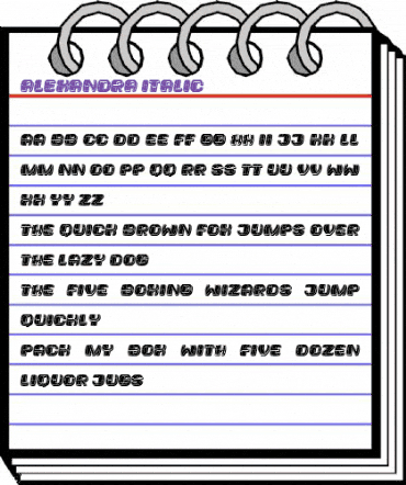 Alexandra Italic animated font preview Alexandra Italic animated font preview