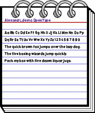 Alexaniri_demo Regular animated font preview