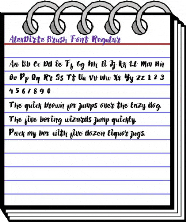 AlexDirte Brush Font Regular animated font preview AlexDirte Brush Font Regular animated font preview