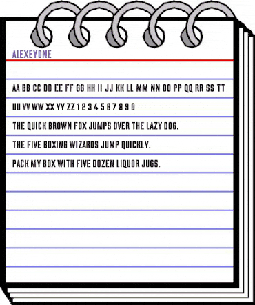 AlexeyOne Medium animated font preview AlexeyOne Medium animated font preview