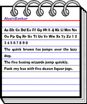 AlexisBecker Regular animated font preview
