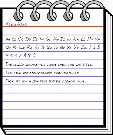 AlexsHand Regular animated font preview AlexsHand Regular animated font preview