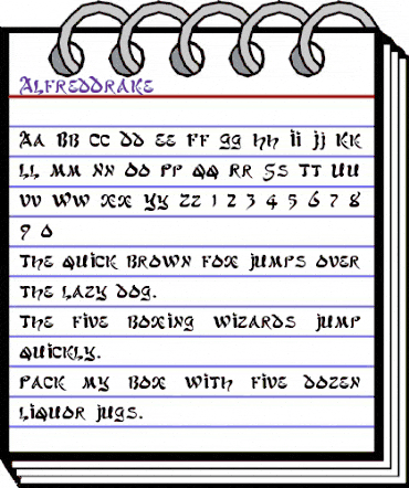 AlfredDrake Regular animated font preview AlfredDrake Regular animated font preview