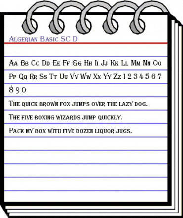 Algerian Basic SC D Regular animated font preview Algerian Basic SC D Regular animated font preview