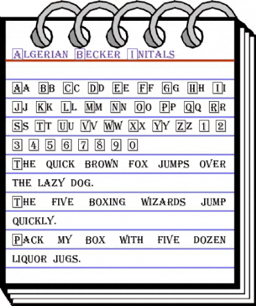Algerian Becker Initals Regular animated font preview Algerian Becker Initals Regular animated font preview