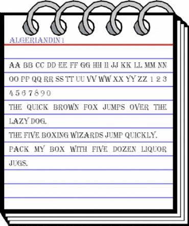 AlgerianDIn1 Regular animated font preview AlgerianDIn1 Regular animated font preview