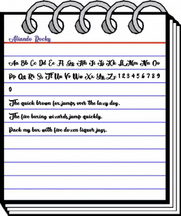 Aliando Rocky Regular animated font preview Aliando Rocky Regular animated font preview