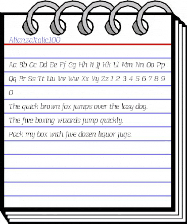 Alianza Italic 100 animated font preview Alianza Italic 100 animated font preview