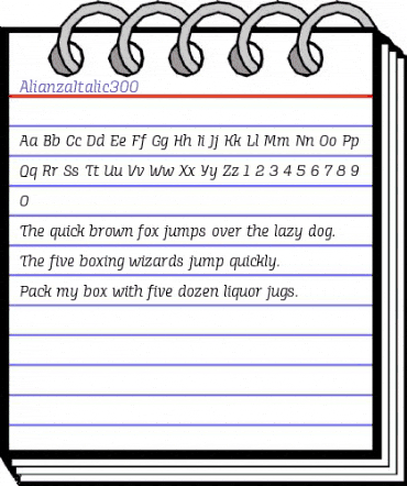 Alianza Italic 300 animated font preview Alianza Italic 300 animated font preview