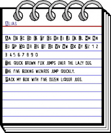 Alias Normal animated font preview