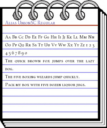 Alias UnionSC Regular Regular animated font preview Alias UnionSC Regular Regular animated font preview