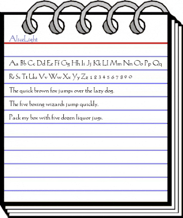 AliceLight Regular animated font preview AliceLight Regular animated font preview