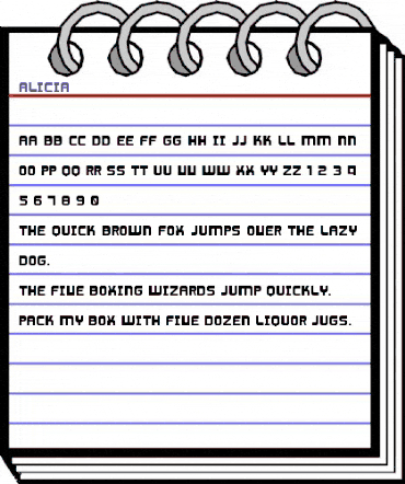 Alicia Regular animated font preview