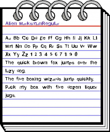 Alien Marksman Regular animated font preview Alien Marksman Regular animated font preview
