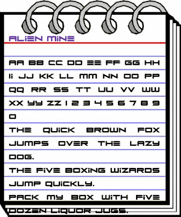 Alien Mine Regular animated font preview Alien Mine Regular animated font preview