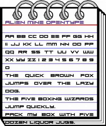 Alien Mine Regular animated font preview Alien Mine Regular animated font preview