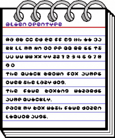 Alien Regular animated font preview