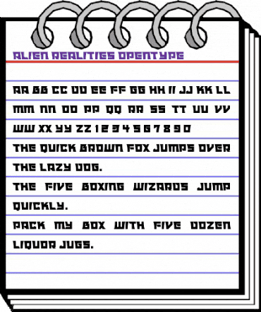 Alien Realities Regular animated font preview Alien Realities Regular animated font preview