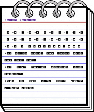 Alien Skyline Regular animated font preview