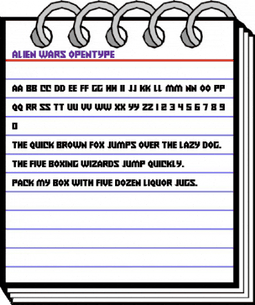 Alien Wars Regular animated font preview Alien Wars Regular animated font preview