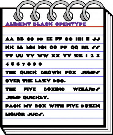 Aliment Black animated font preview