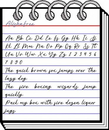 AlishaFree Regular animated font preview