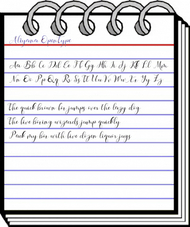 Aliyana Regular animated font preview Aliyana Regular animated font preview