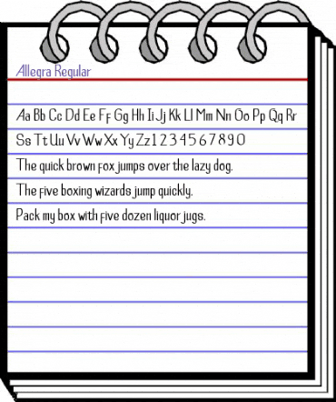 Allegra Regular animated font preview