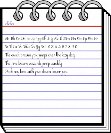 alleha Regular animated font preview