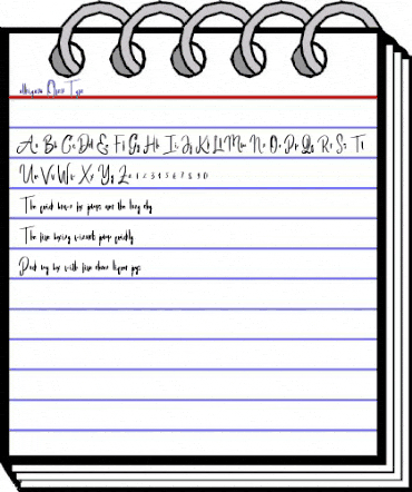 alleiyana Regular animated font preview